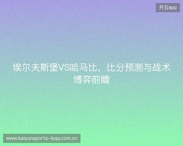 埃尔夫斯堡VS哈马比，比分预测与战术博弈前瞻